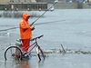 Albánci rybaí na rozvodnné ece.